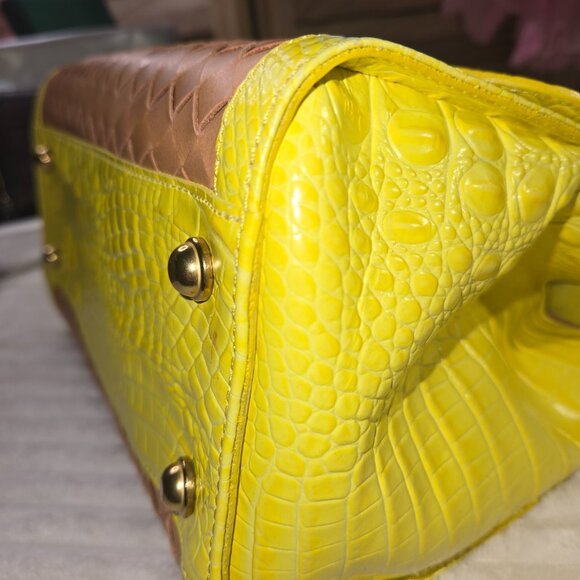 Brahmin Phoebe Citron Woven Leather Bag - Picture 7 of 15